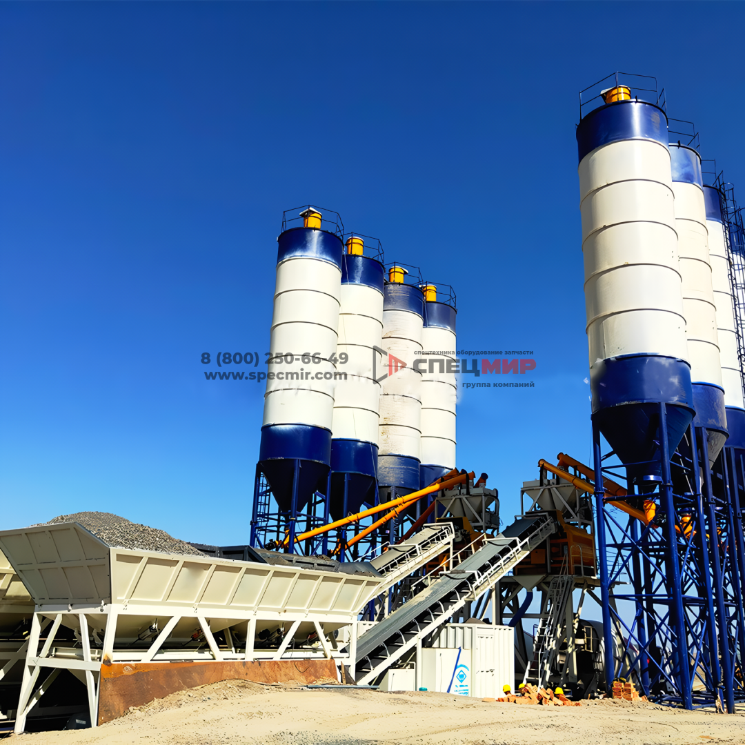 Бетонный завод стационарный HLS 60 11